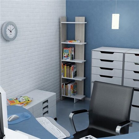 Decorotika Decorotika AL67BCB04 67 x 18 x 9 in. Alice Accent Corner Unit Bookcase - Cordoba AL67BCB04